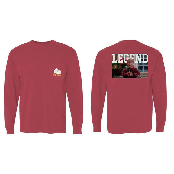 The Kevin Long Sleeve Pocket Tee-Long Sleeve-Old Row Legends-Red-S-Old Row