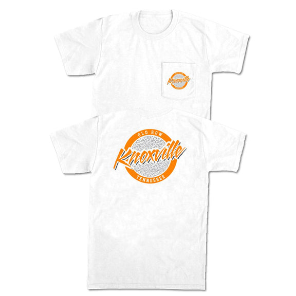Knoxville, Tennessee Circle Logo Pocket Tee-T-Shirts-Old Row U-White-S-Old Row