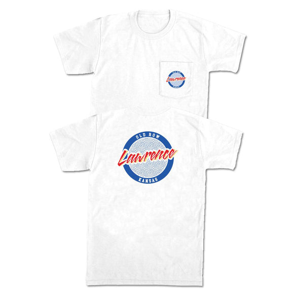 Lawrence, Kansas Circle Logo Pocket Tee-T-Shirts-Old Row U-Old Row