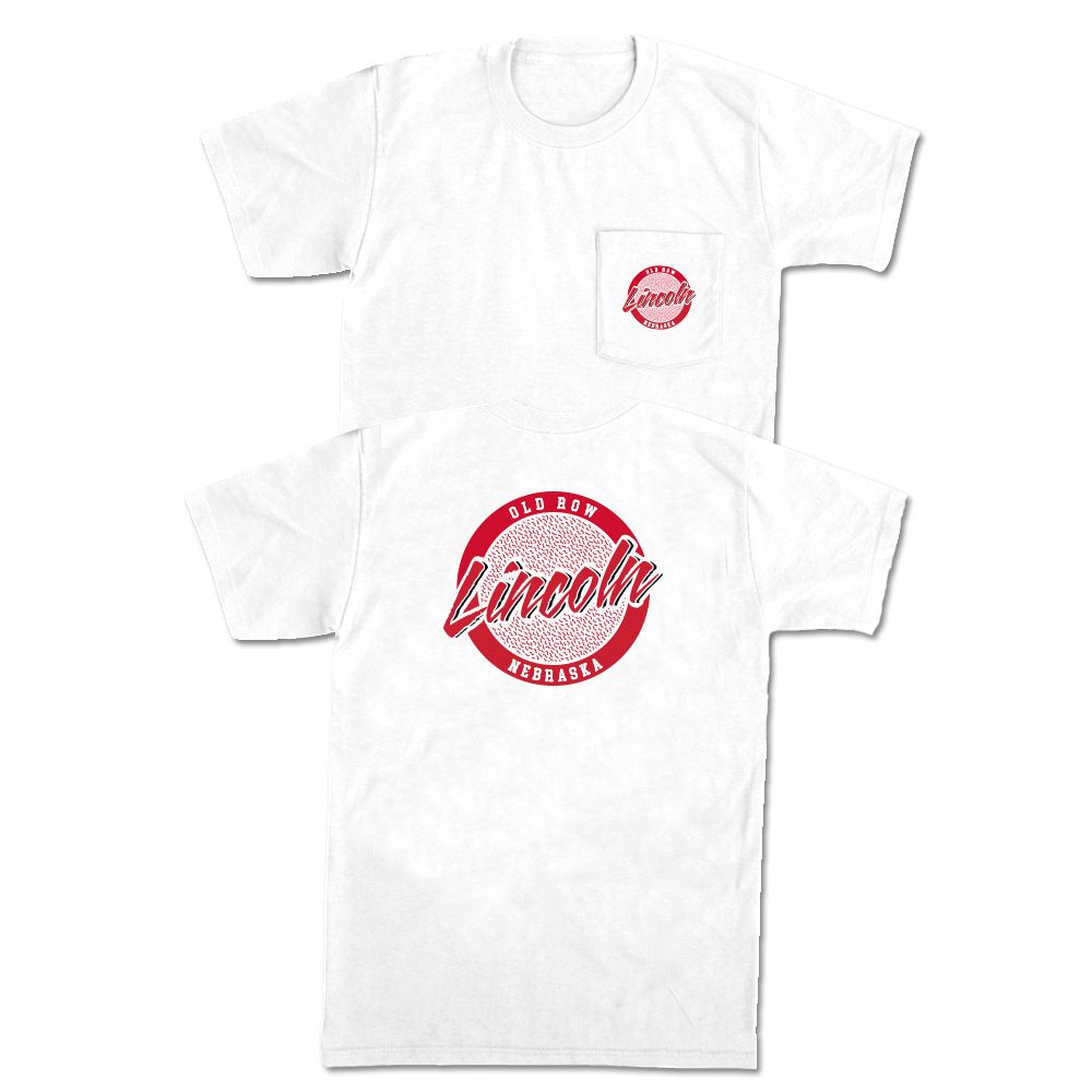 Lincoln, Nebraska Circle Logo Pocket Tee-T-Shirts-Old Row U-Old Row