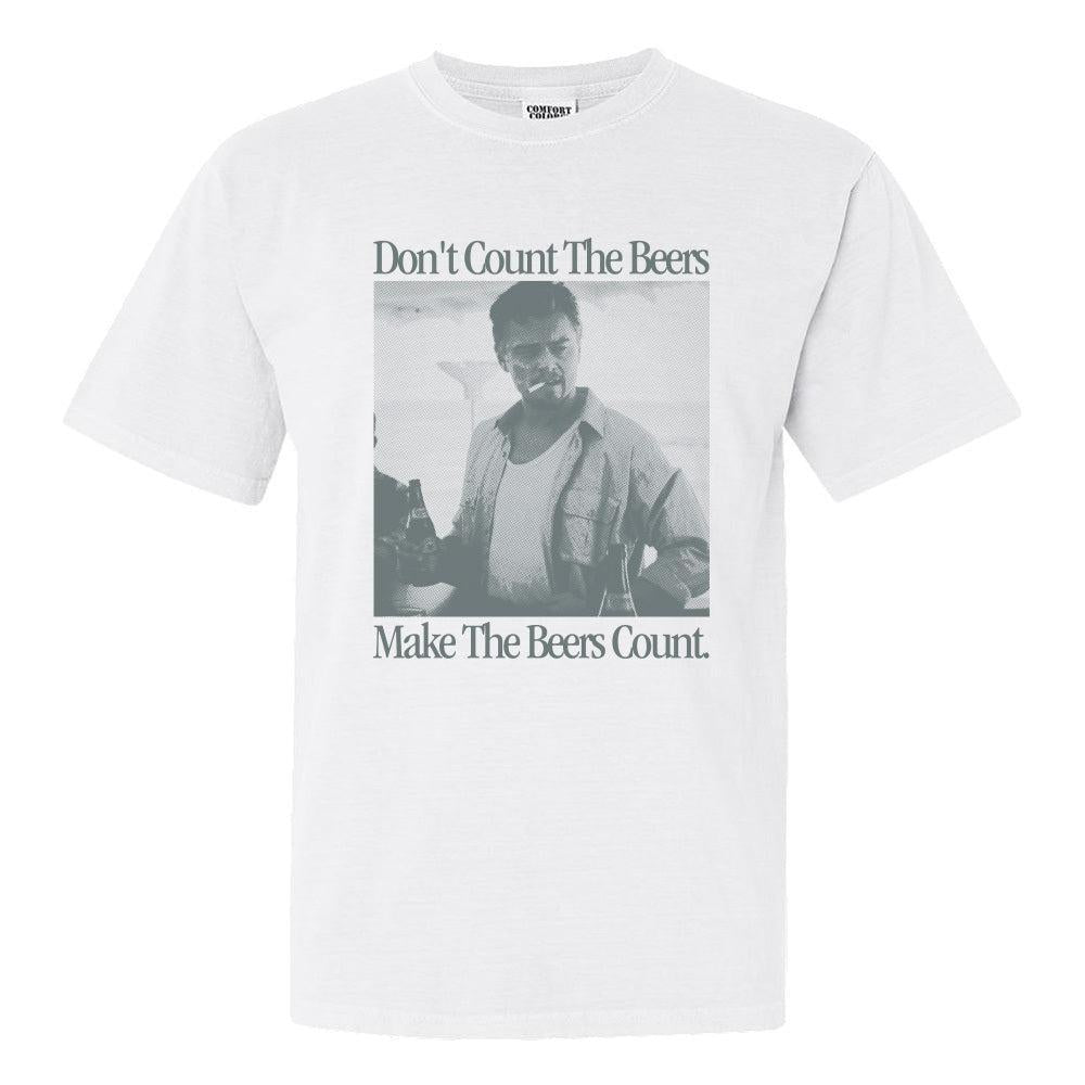 Make The Beers Count Archer Tee-T-Shirts-The Novelty Collection-White-S-Old Row