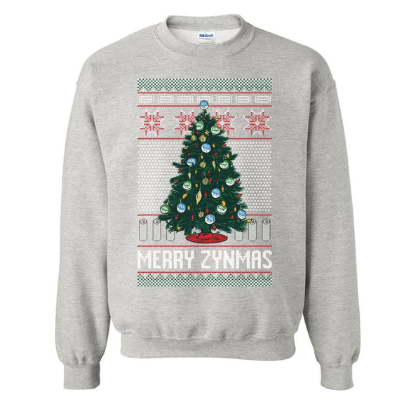 Merry Zynmas Tacky Sweater-Tacky Sweaters-Old Row-Grey-S-Old Row