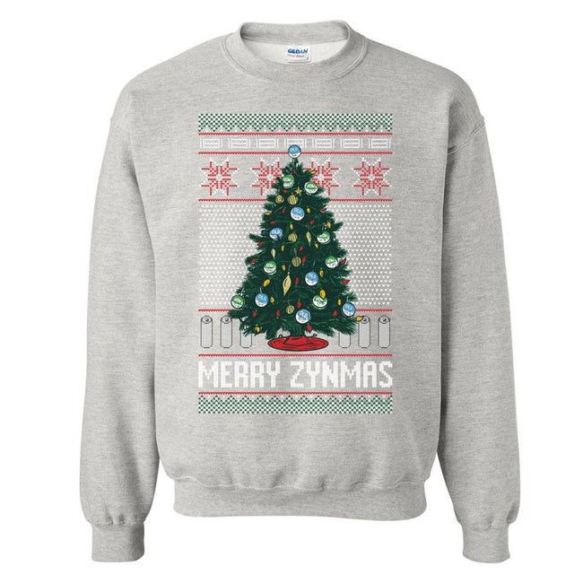 Merry Zynmas Tacky Sweater-Tacky Sweaters-Old Row-Grey-S-Old Row