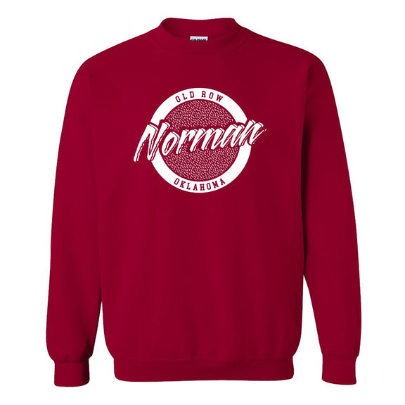 Norman, Oklahoma Circle Logo Crewneck Sweatshirt-Crewnecks-Old Row U-Old Row