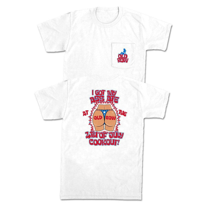 4th of July Cookout Pocket Tee-T-Shirts-The Novelty Collection-White-S-Old Row