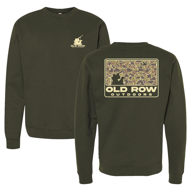 The Duck Dog 80s Camo Crewneck