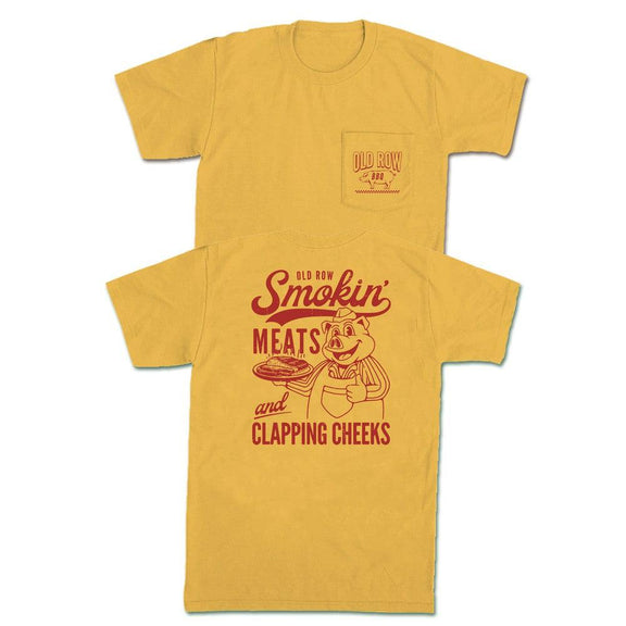 The Smokin' Meats Pocket Tee-T-Shirts-Old Row-Yellow-S-Old Row