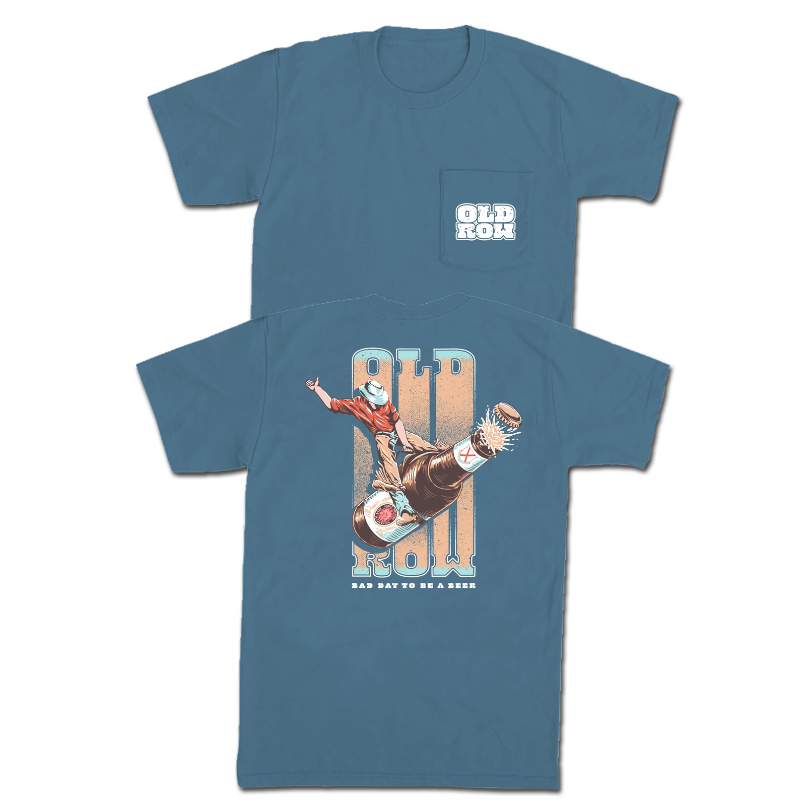 Bad Day To Be A Beer Bronco Pocket Tee
