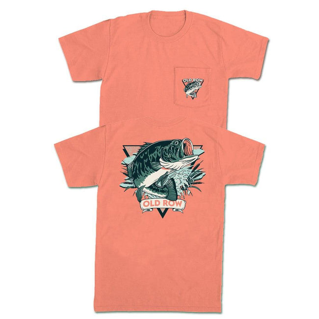 Old Row Outdoors Bass Triangle Pocket Tee-T-Shirts-Old Row Outdoors-Orange-S-Old Row
