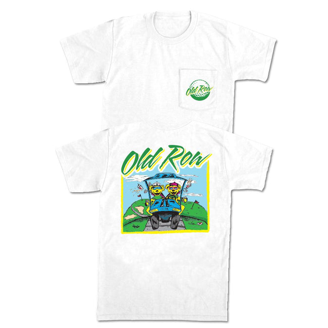 Hitting the Links Pocket Tee (White)-T-Shirts-Old Row Golf-White-S-Old Row