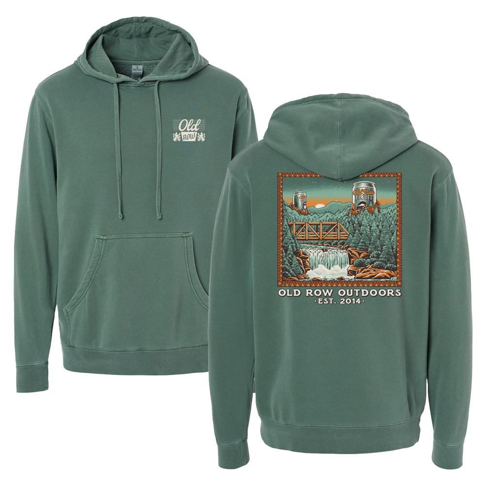 The Beer Mountains Pigment Dyed Premium Hoodie-Hoodies-Old Row Outdoors-Old Row