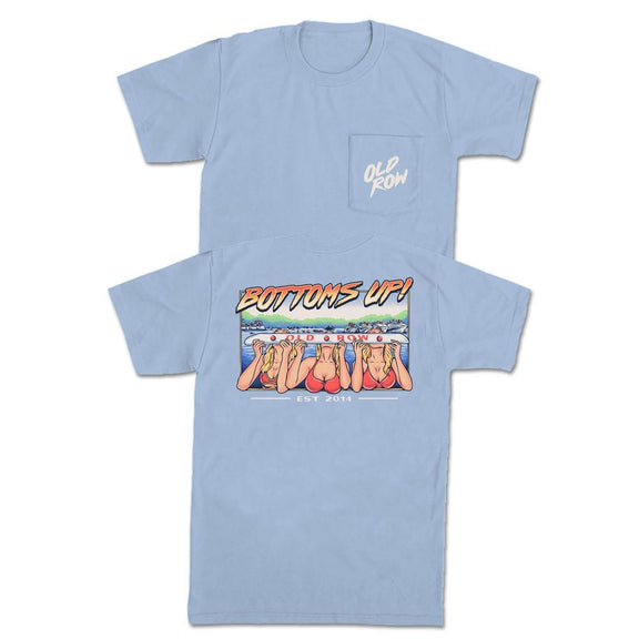 Bottoms Up Shotski Pocket Tee-T-Shirts-The Boozy Collection-Old Row