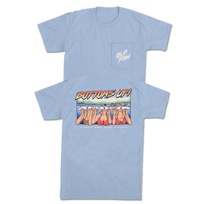 Bottoms Up Shotski Pocket Tee-T-Shirts-The Boozy Collection-Old Row