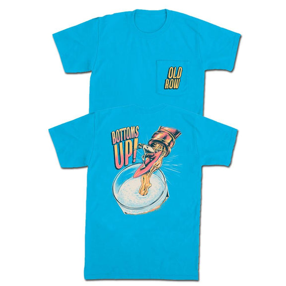 Bottoms Up Surf Pocket Tee-T-Shirts-The Boozy Collection-Blue-S-Old Row