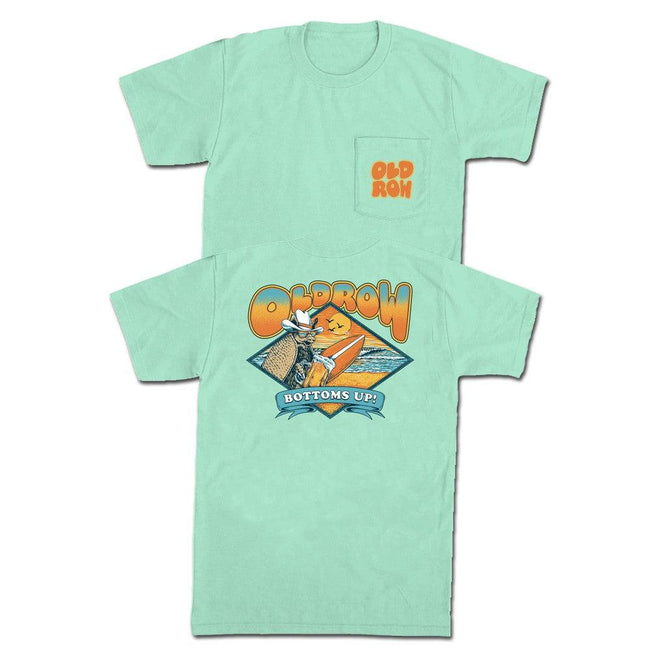 Bottoms Up Armadillo Pocket Tee-T-Shirts-The Novelty Collection-Green-S-Old Row