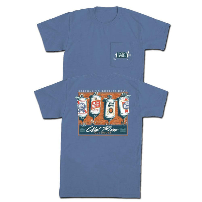 Bottoms Up Bobbers Down Pocket Tee-T-Shirts-Old Row Outdoors-Blue-S-Old Row