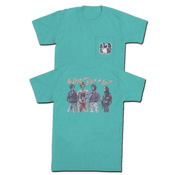 Party at the Moon Tower Pocket Tee-T-Shirts-Old Row-Green-S-Old Row