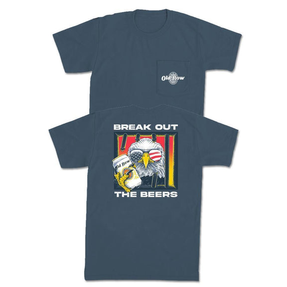 Break Out The Beers Pocket Tee-T-Shirts-The Boozy Collection-Old Row
