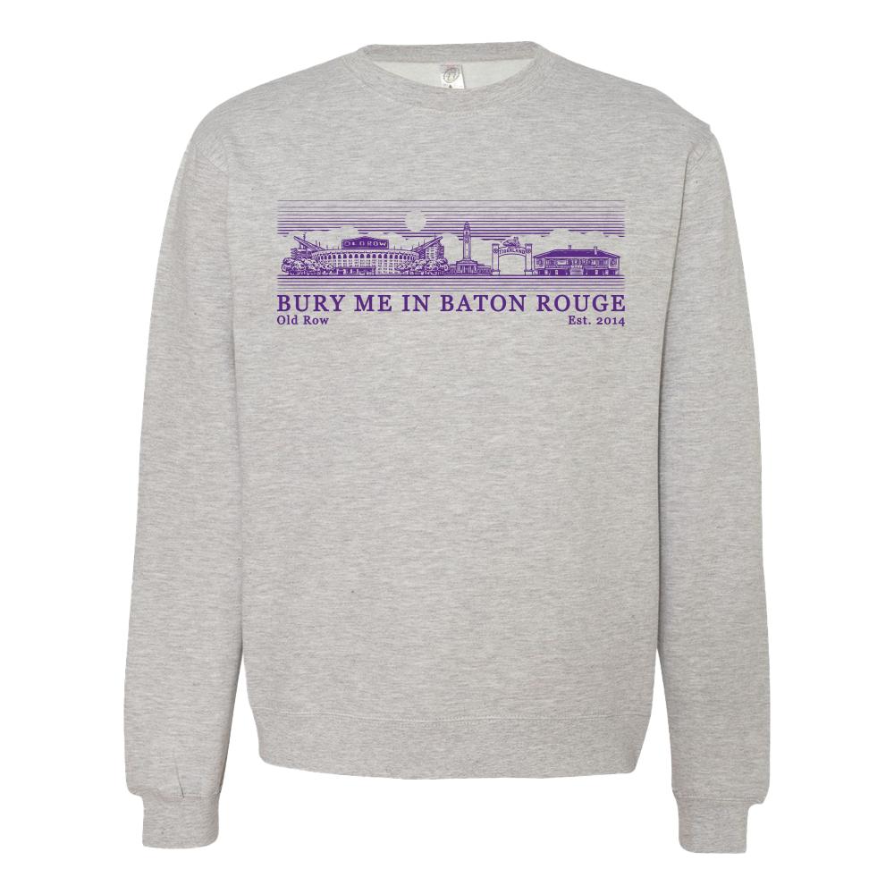 Bury Me In Baton Rouge Crewneck-Crewnecks-Old Row U-Grey-S-Old Row