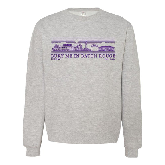 Bury Me In Baton Rouge Crewneck-Crewnecks-Old Row U-Grey-S-Old Row