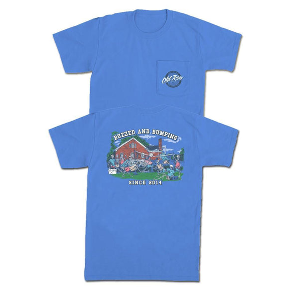 Buzzed And Bumping Tailgate Pocket Tee-T-Shirts-Old Row U-Blue-S-Old Row