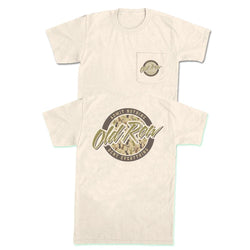 Deer Camo Circle Logo Pocket Tee-T-Shirts-Old Row Outdoors-Ivory-S-Old Row