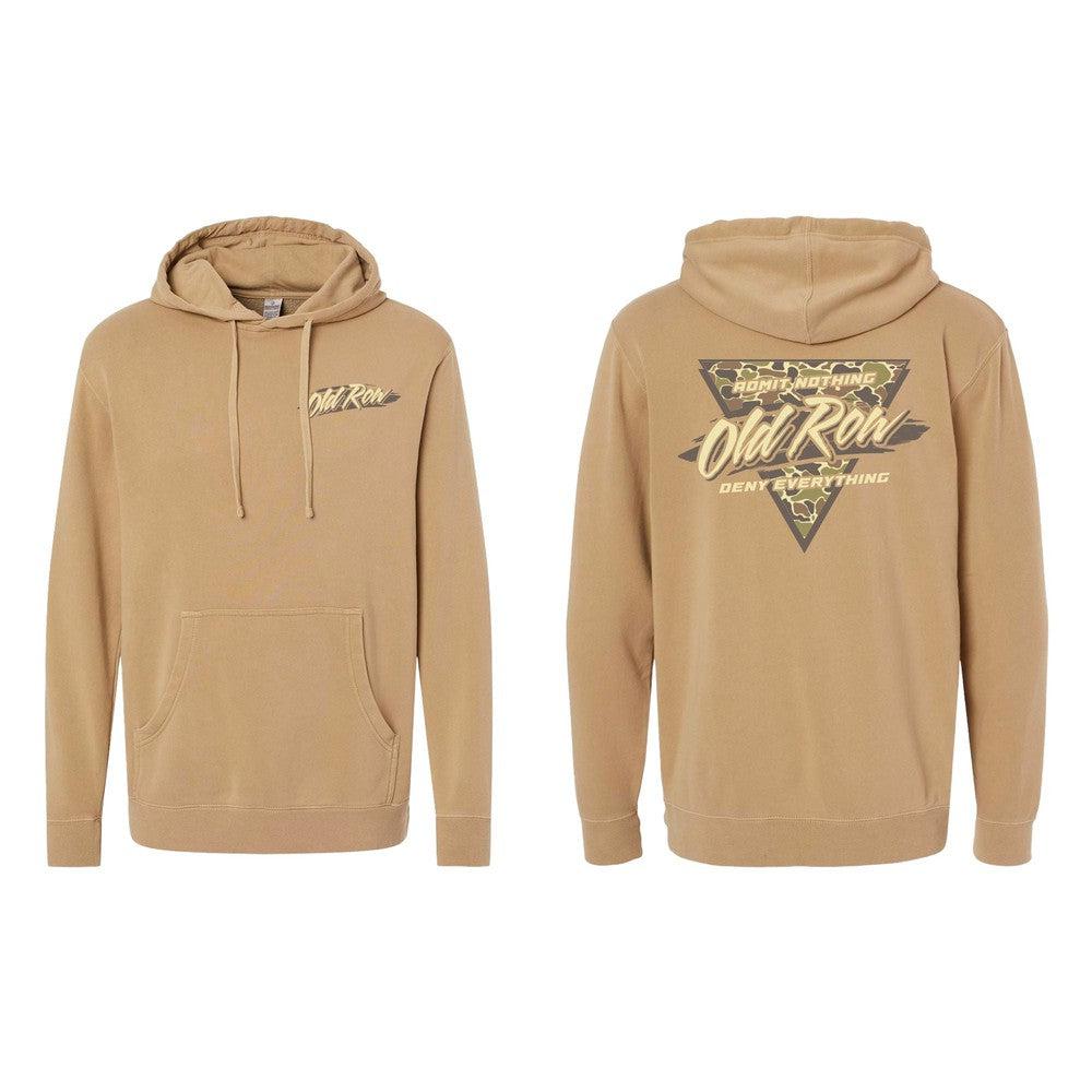 Retro Triangle Camo Pigment Dyed Premium Hoodie-Hoodies-Old Row Outdoors-Old Row