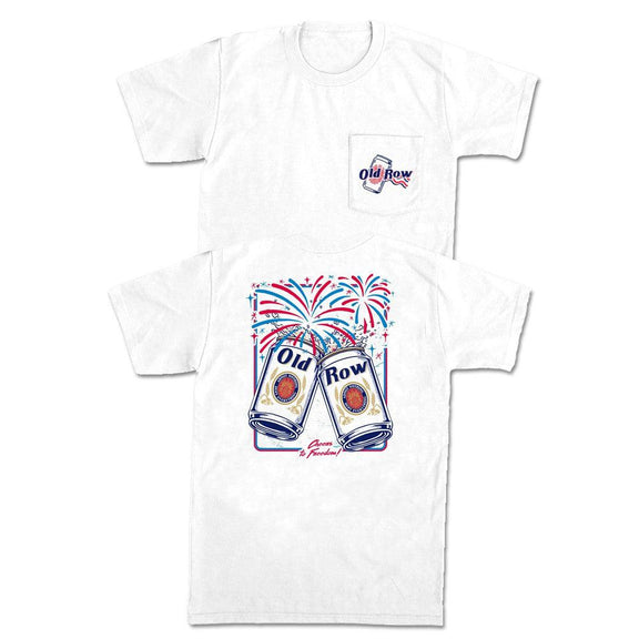 Cheers To Freedom Pocket Tee-T-Shirts-BDTBAB-White-S-Old Row