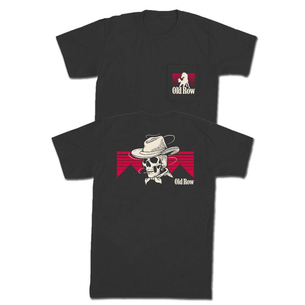 The Cowboy Skull Pocket Tee-T-Shirts-The Novelty Collection-Black-S-Old Row