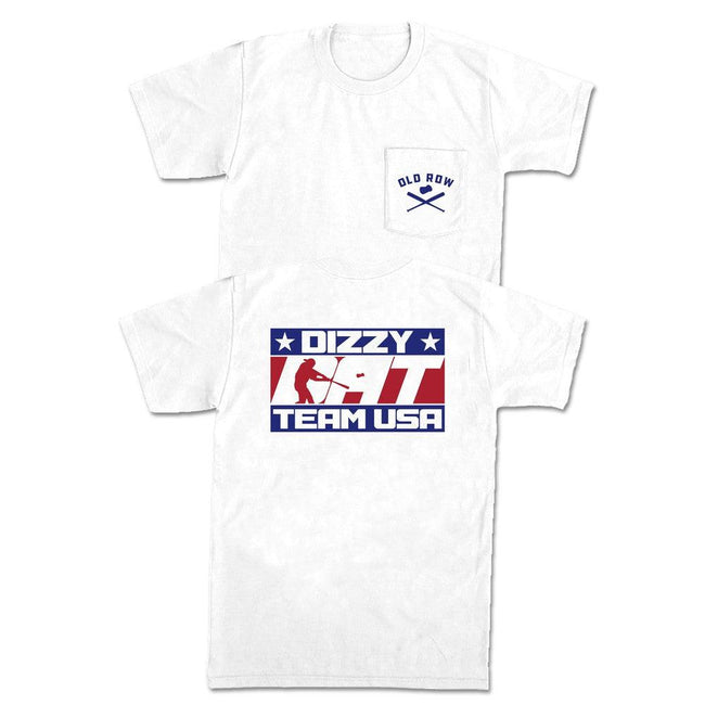 Dizzy Bat Team USA Pocket Tee-T-Shirts-Old Row-White-S-Old Row