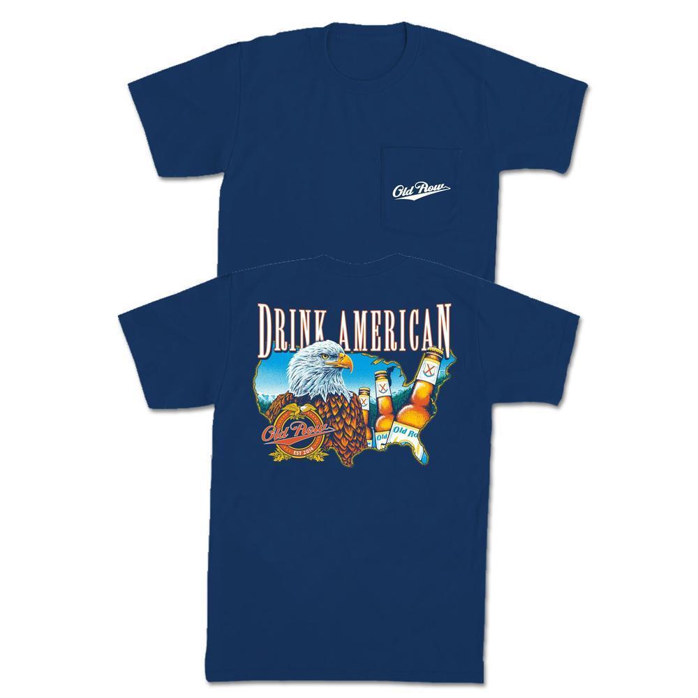 Drink American Map Pocket Tee-T-Shirts-The Boozy Collection-Old Row