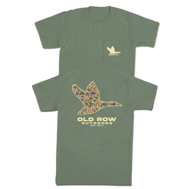 Old Row Outdoors Flying Duck Camo Pocket Tee