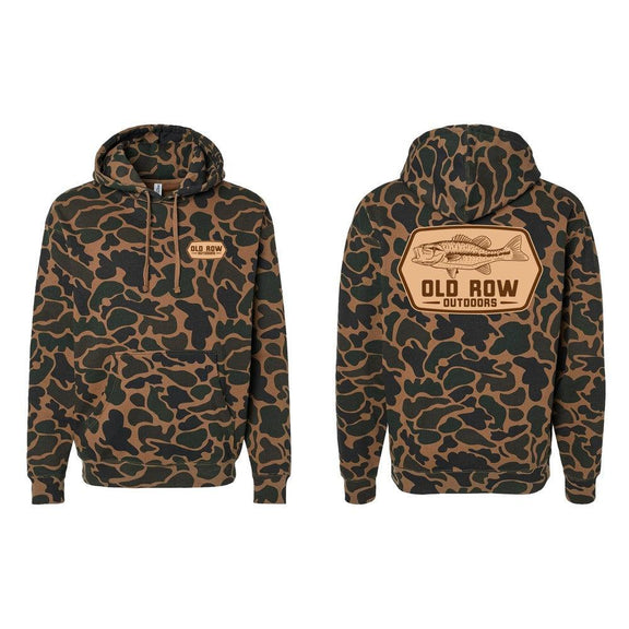 Old Row Outdoors Bass Badge Camo Hoodie-Hoodies-Old Row Outdoors-Old Row