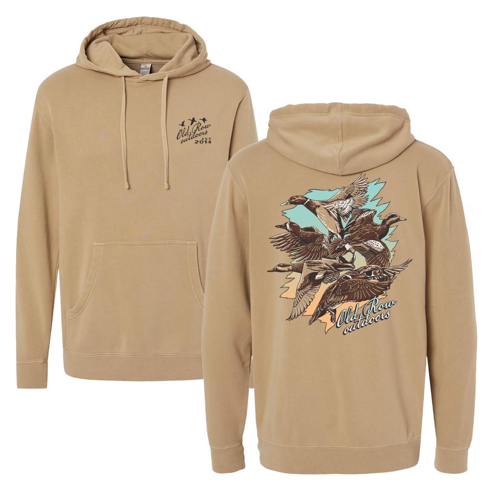 The Five Ducks Pigment Dyed Premium Hoodie-Hoodies-Old Row Outdoors-Old Row
