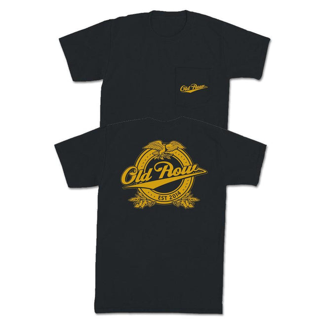 The Eagle Crest Pocket Tee-T-Shirts-The Novelty Collection-Black-S-Old Row