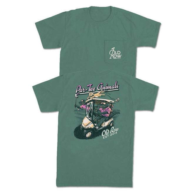 Par-Tee Animals Pocket Tee-T-Shirts-Old Row Golf-Green-S-Old Row