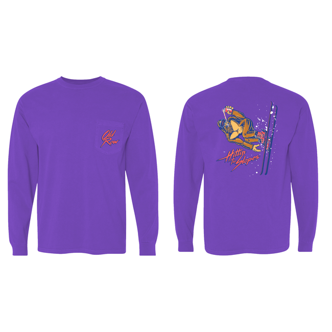 Hitting the Slopes Yeti Long Sleeve Pocket Tee