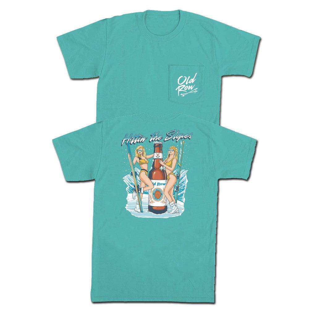 Hittin' The Slopes Chicks Pocket Tee-T-Shirts-Old Row Mountain-Old Row