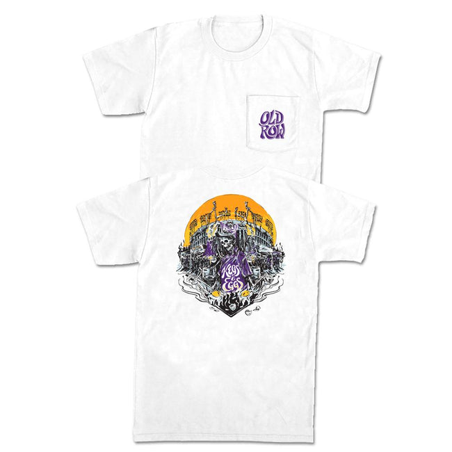 Kegs and Eggs 2.0 Pocket Tee-T-Shirts-Old Row U-Purple/Yellow-S-Old Row