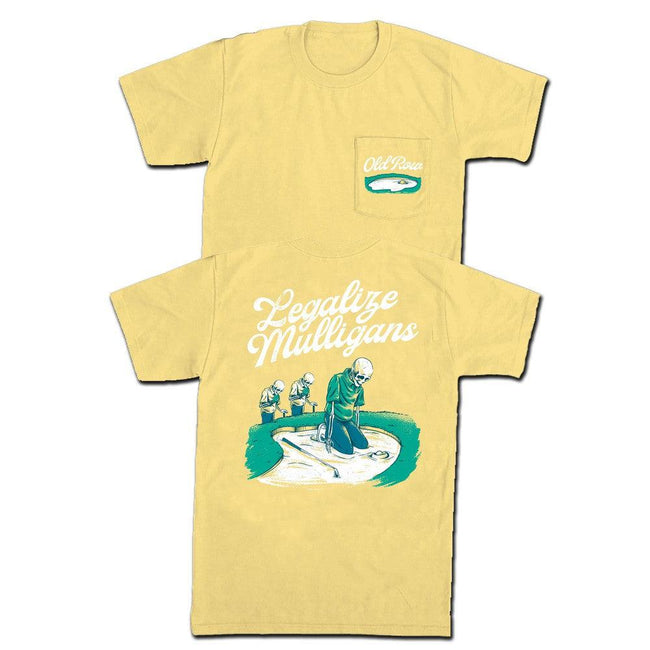 Legalize Mulligans Fried Egg Pocket Tee-T-Shirts-Old Row Golf-Yellow-S-Old Row