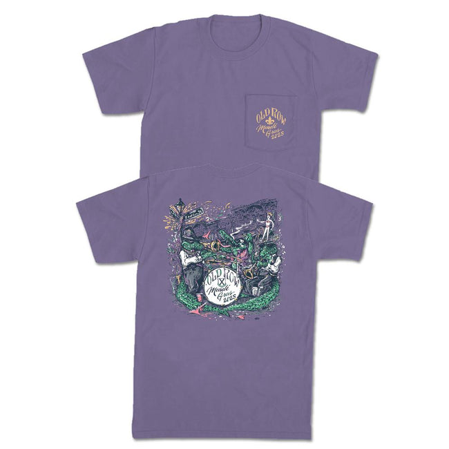 Mardi Gras 2025 Pocket Tee-T-Shirts-Old Row-Purple-S-Old Row