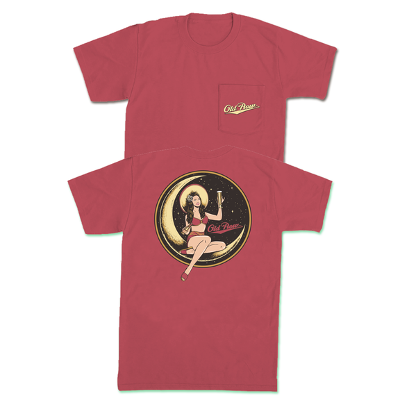 Beer Girl Moon Pocket Tee