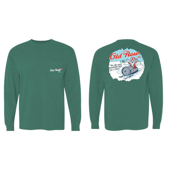 Most Wonderful Time For A Beer Long Sleeve Pocket Tee-Long Sleeve-BDTBAB-Old Row