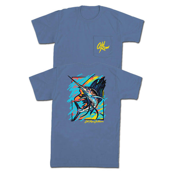 Old Row Outdoors Neon Sailfish Pocket Tee