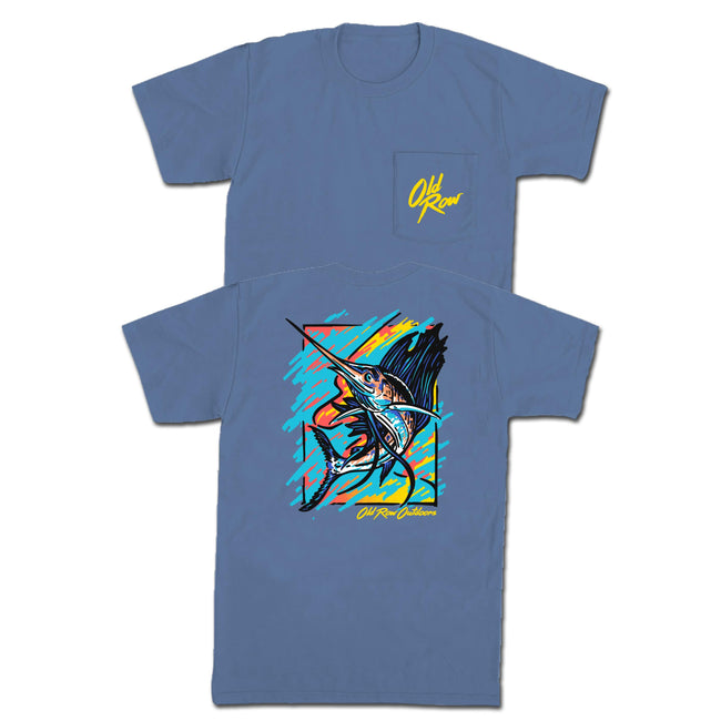 Old Row Outdoors Neon Sailfish Pocket Tee