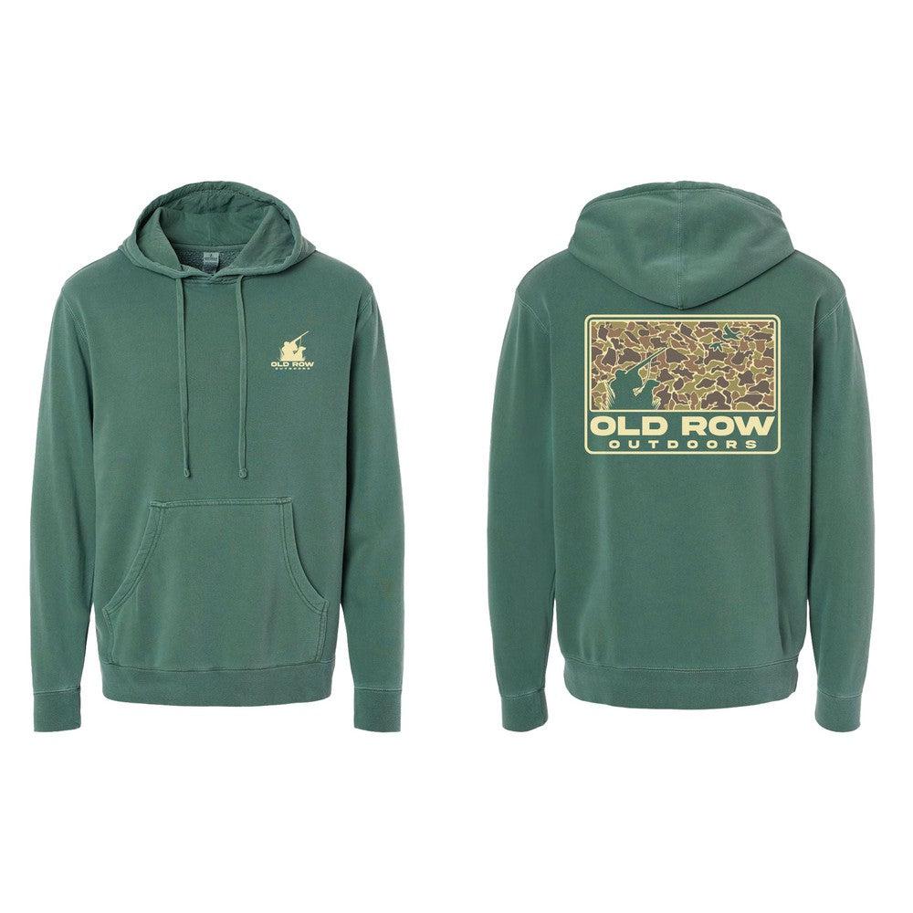 The Duck Dog 80s Camo Pigment Dyed Premium Hoodie-Hoodies-Old Row Outdoors-Old Row