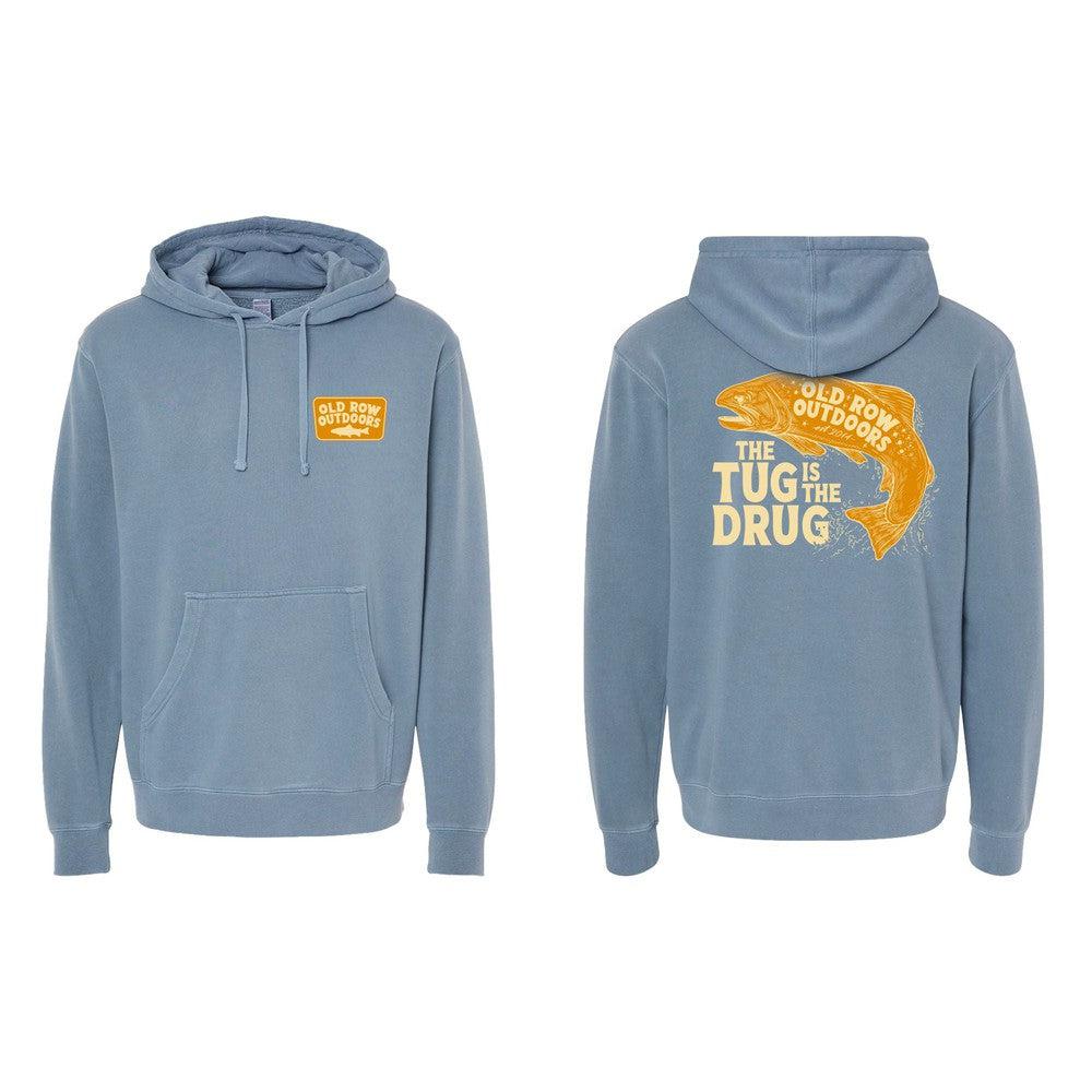 The Tug Is The Drug Pigment Dyed Premium Hoodie-Hoodies-Old Row Outdoors-Old Row