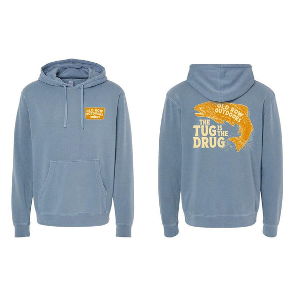 The Tug Is The Drug Pigment Dyed Premium Hoodie-Hoodies-Old Row Outdoors-Old Row