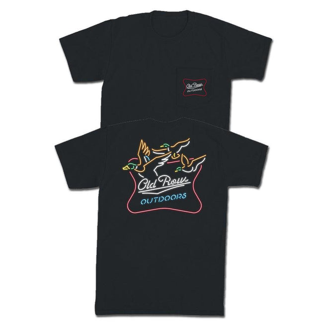 Old Row Outdoors Neon Duck Pocket Tee-T-Shirts-Old Row Outdoors-Black-S-Old Row