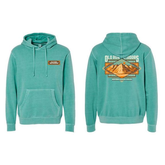 Old Row Outdoors SW Mountain Pigment Dyed Premium Hoodie-Hoodies-Old Row Outdoors-Old Row